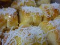 Pão de coco com creme